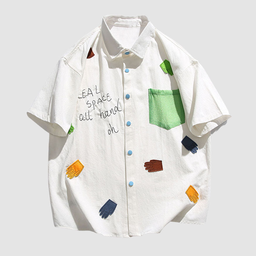 Colorful Cotton Patch Shirts