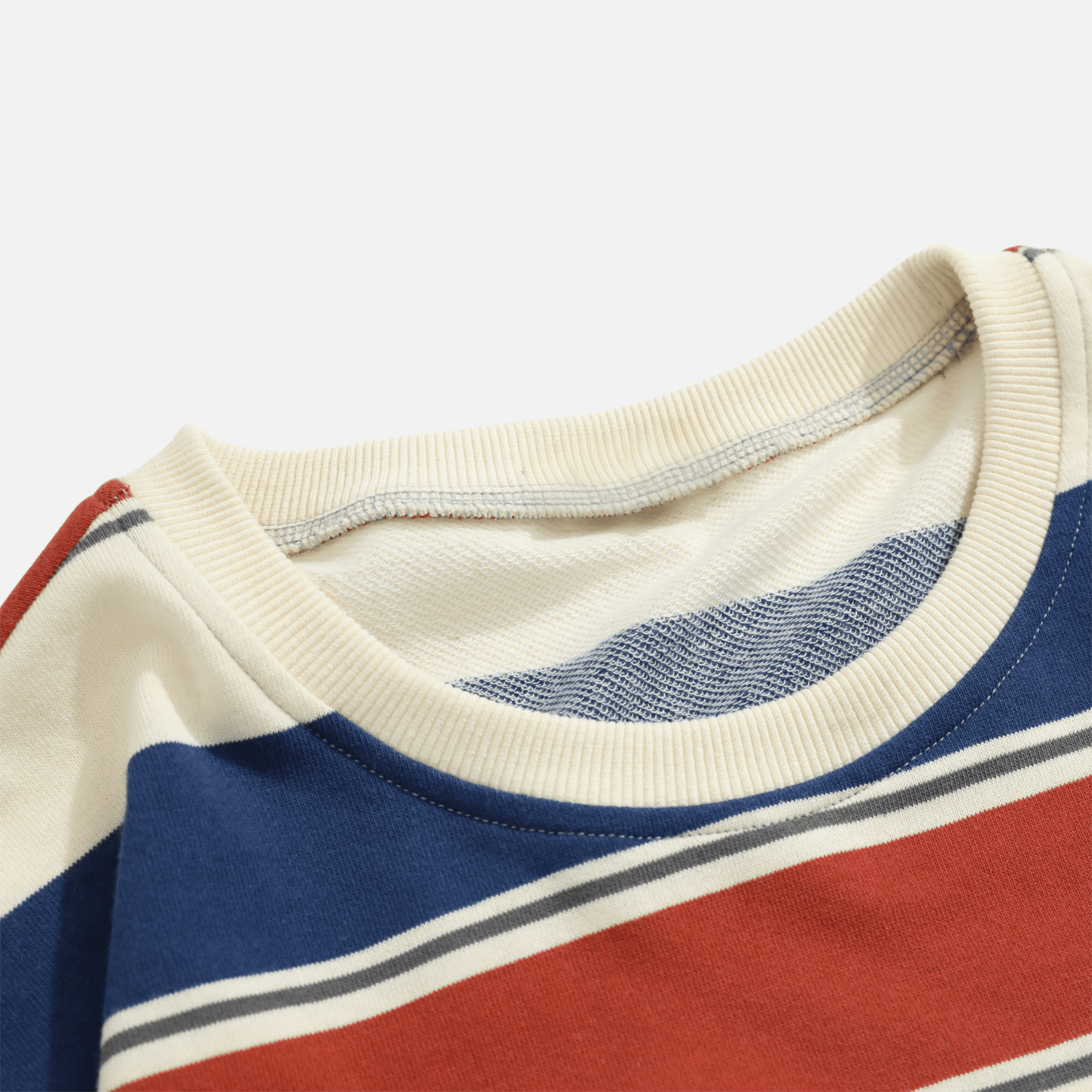 Striped Colorblock Cotton T-Shirt