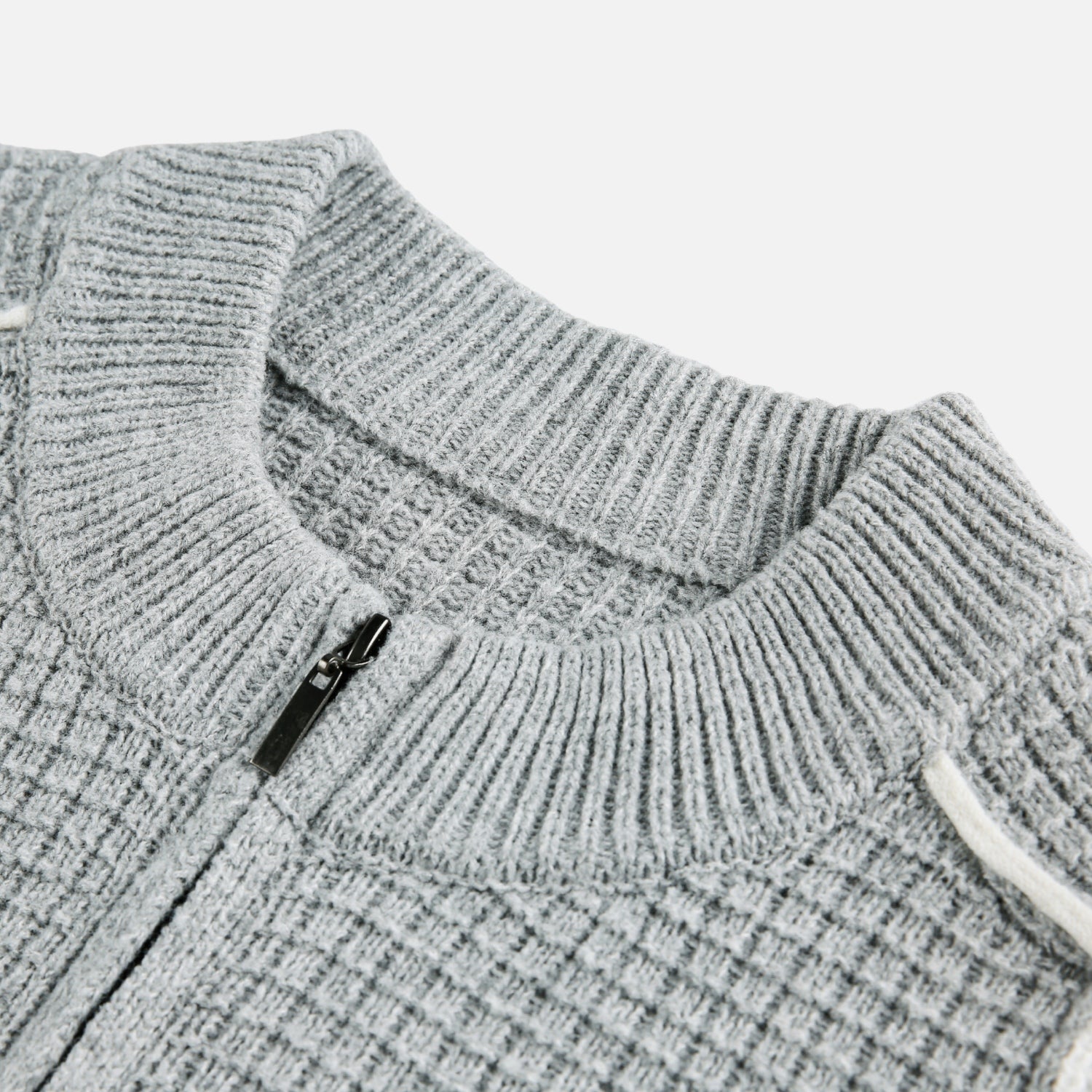 Textured Half-Zip Knit Sweatshirts