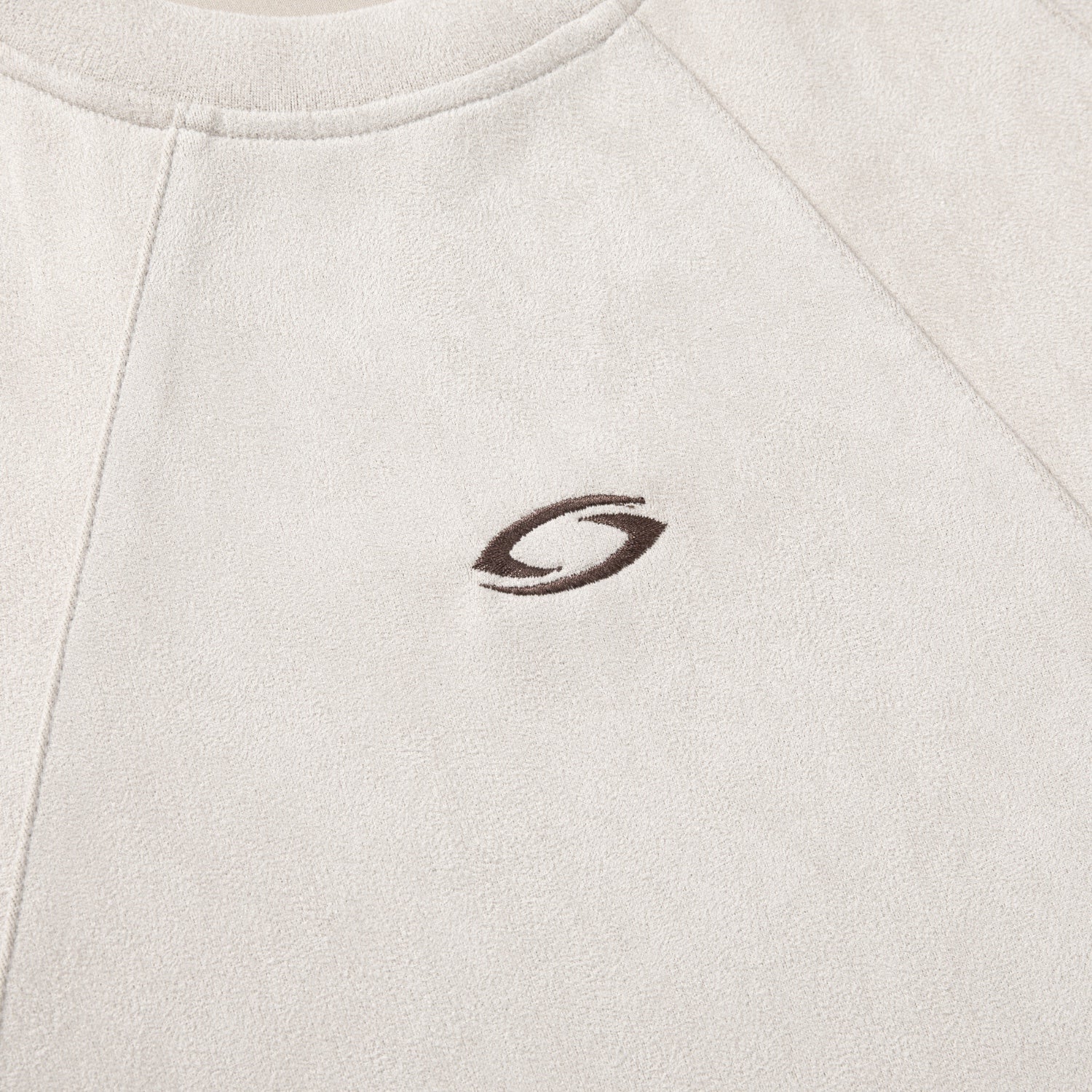 Paneled Faux Suede Short Sleeve Tee