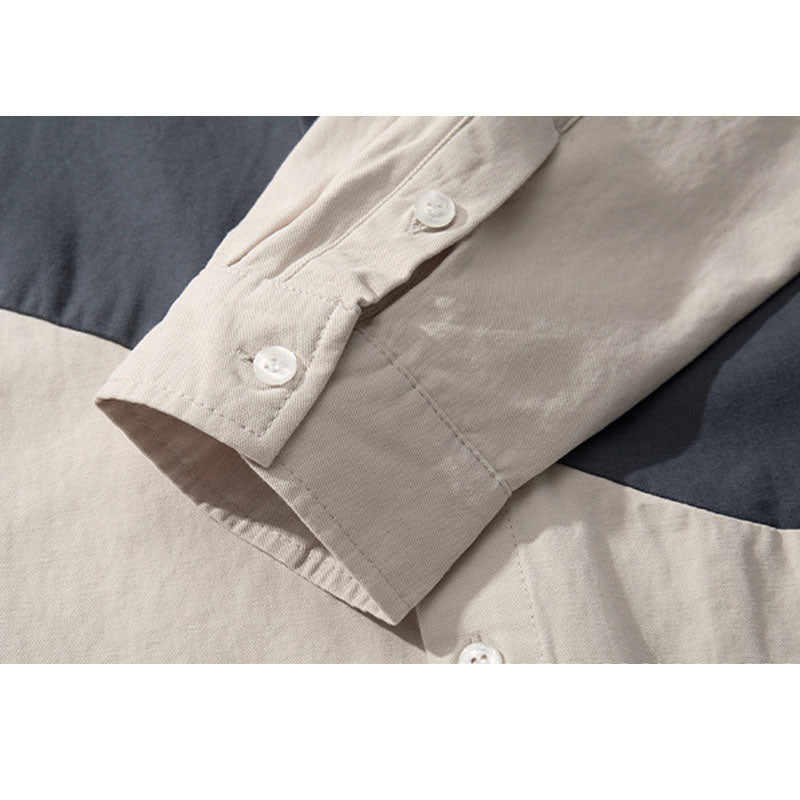 Camisas vintage con patchwork en contraste
