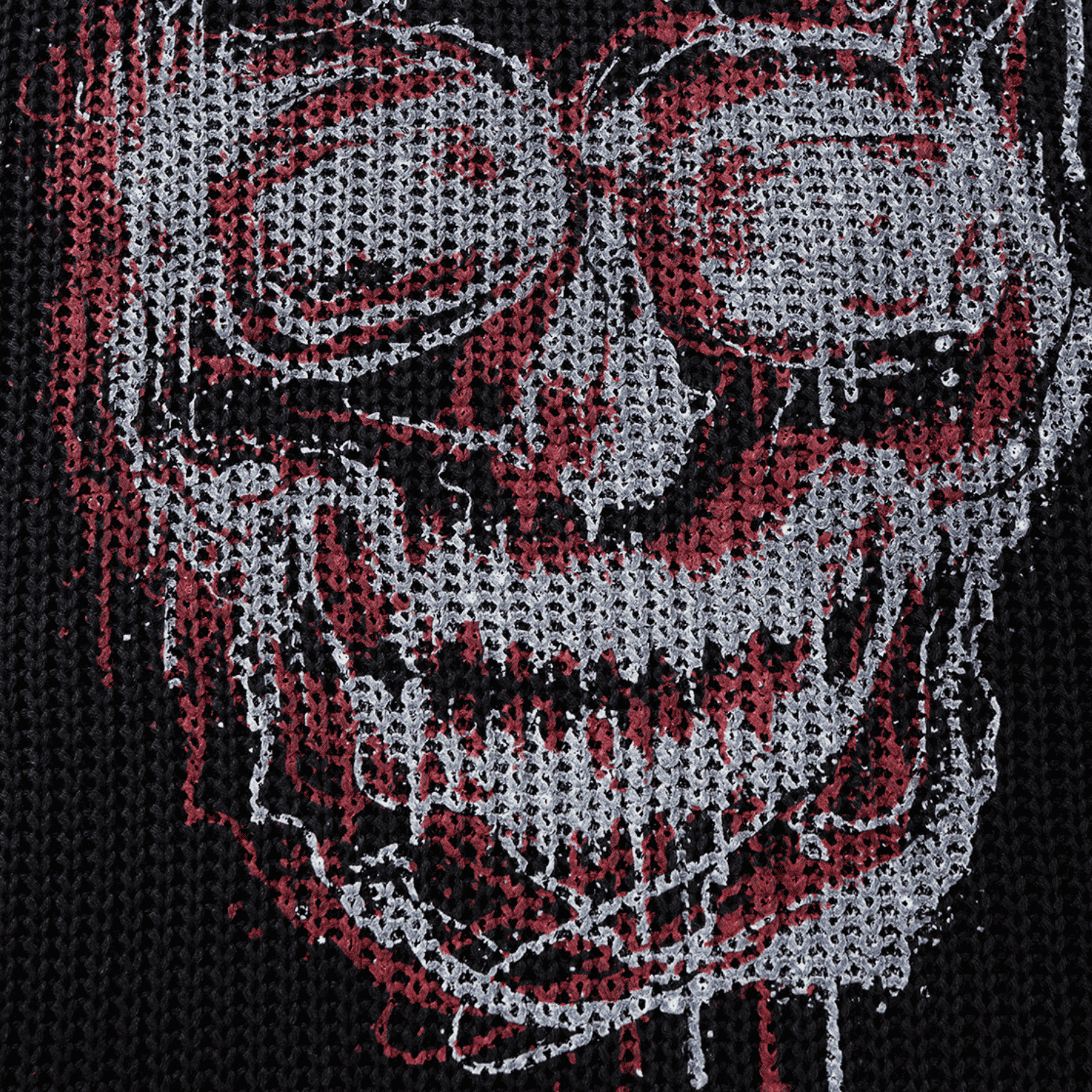 Skull Sleeveless Knit Sweater