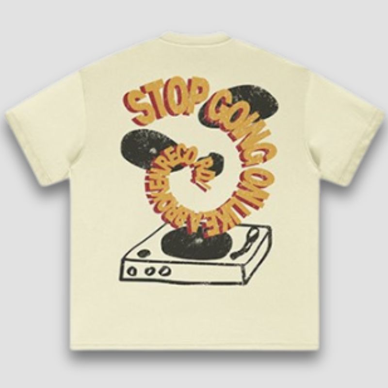 Camiseta de gramófono vintage