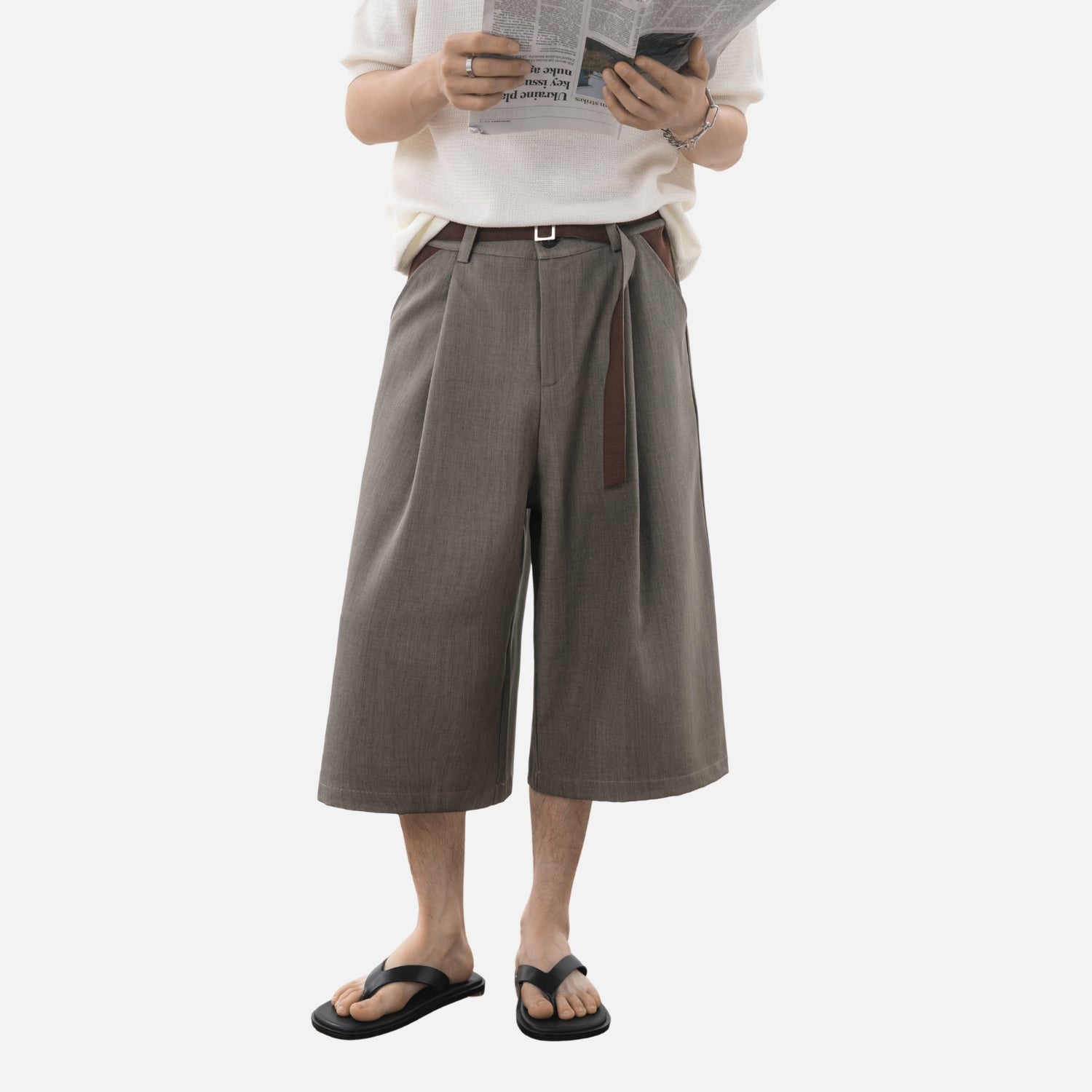 Clean-Fit Tailored Shorts