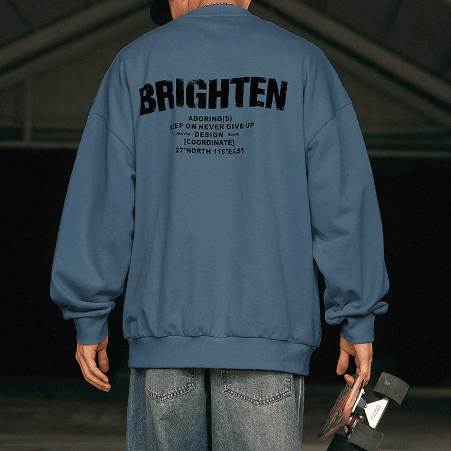 Double Letter Print Sweatshirt