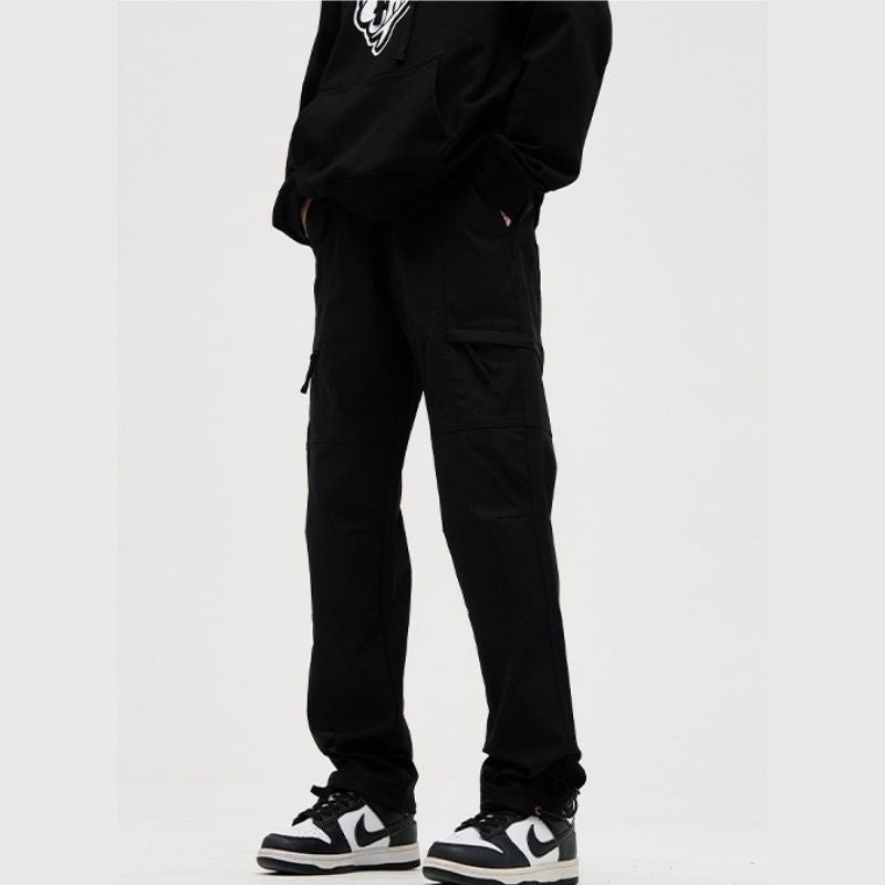 Pantalones cargo de pierna recta de estilo funcional