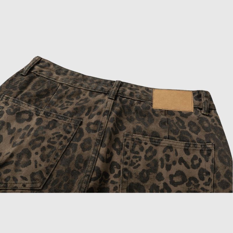 Vaqueros vintage de leopardo