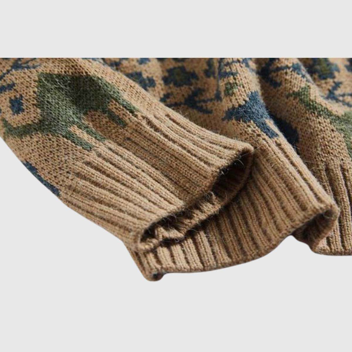 Suéter de punto con estampado tribal