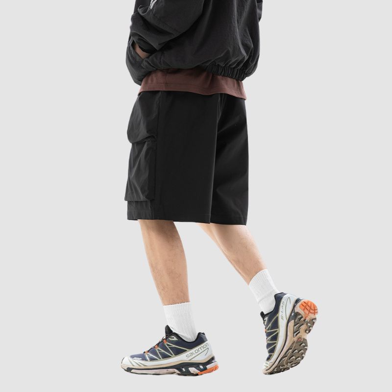 Pantalones cortos cargo con bolsillos grandes en 3D
