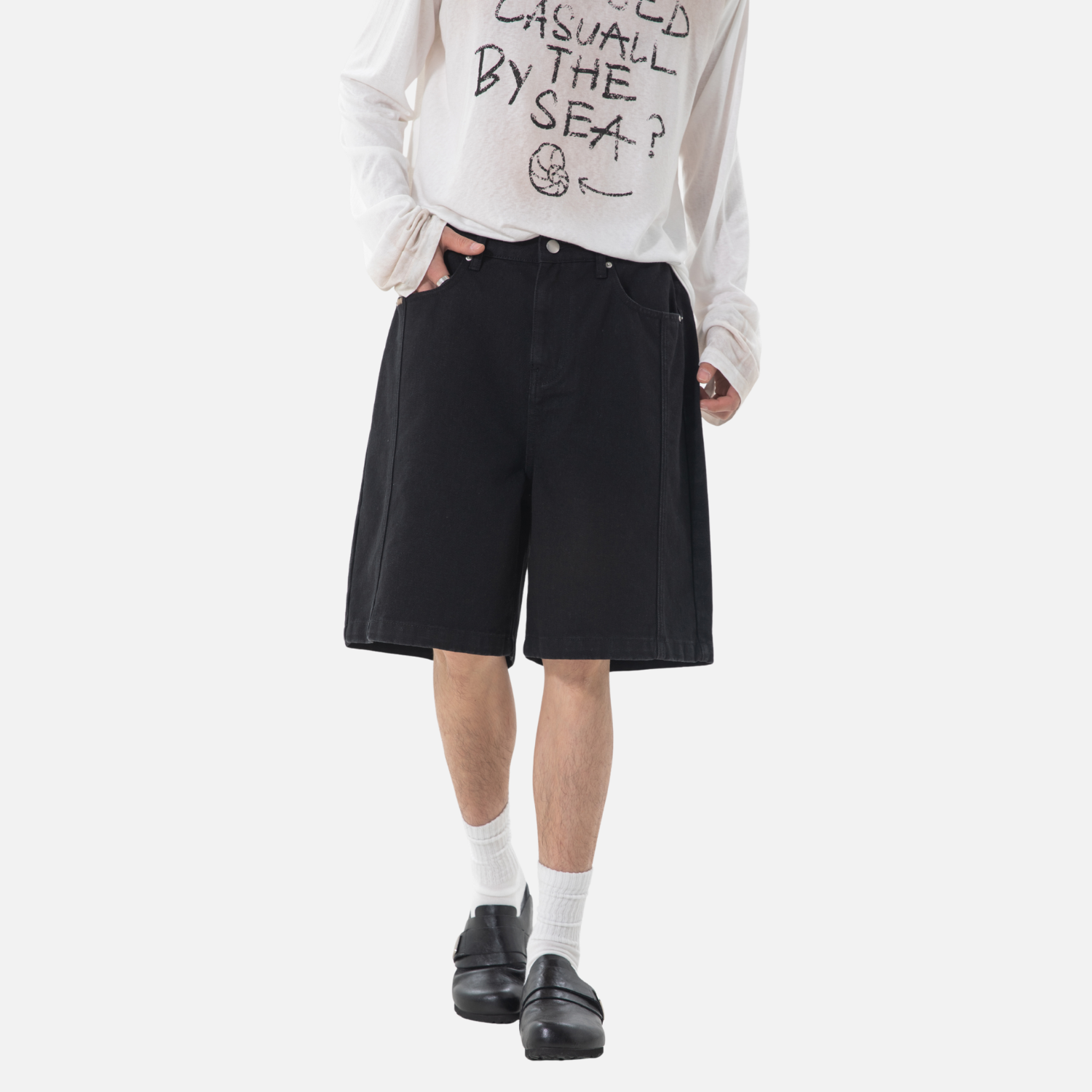 Textured Twill Cargo Shorts