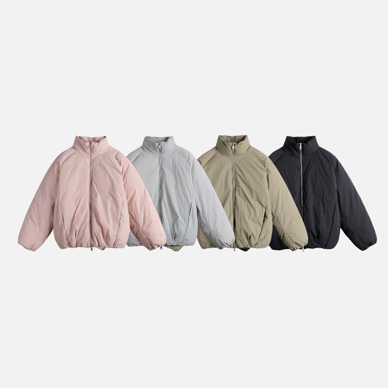 Minimalist Stand-Collar Puffer Jacket