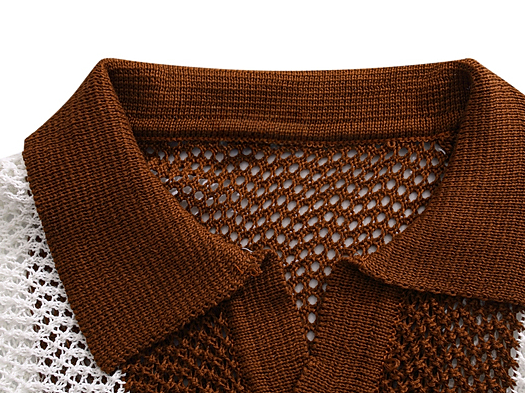 Vintage Patchwork Knit Polo