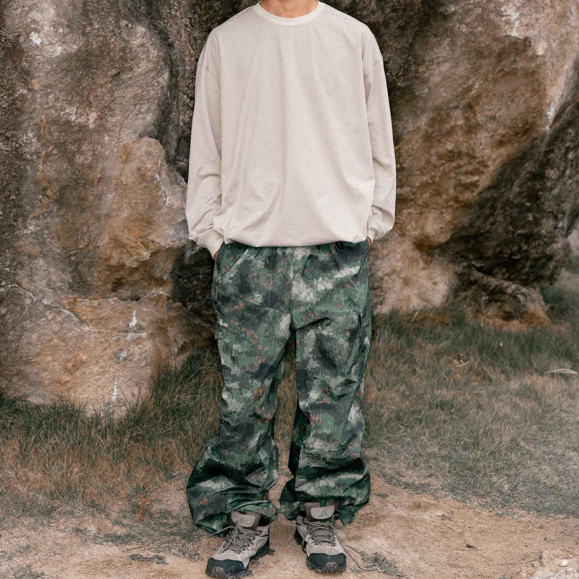 Patchwork Drawstring Long-Sleeve Tee
