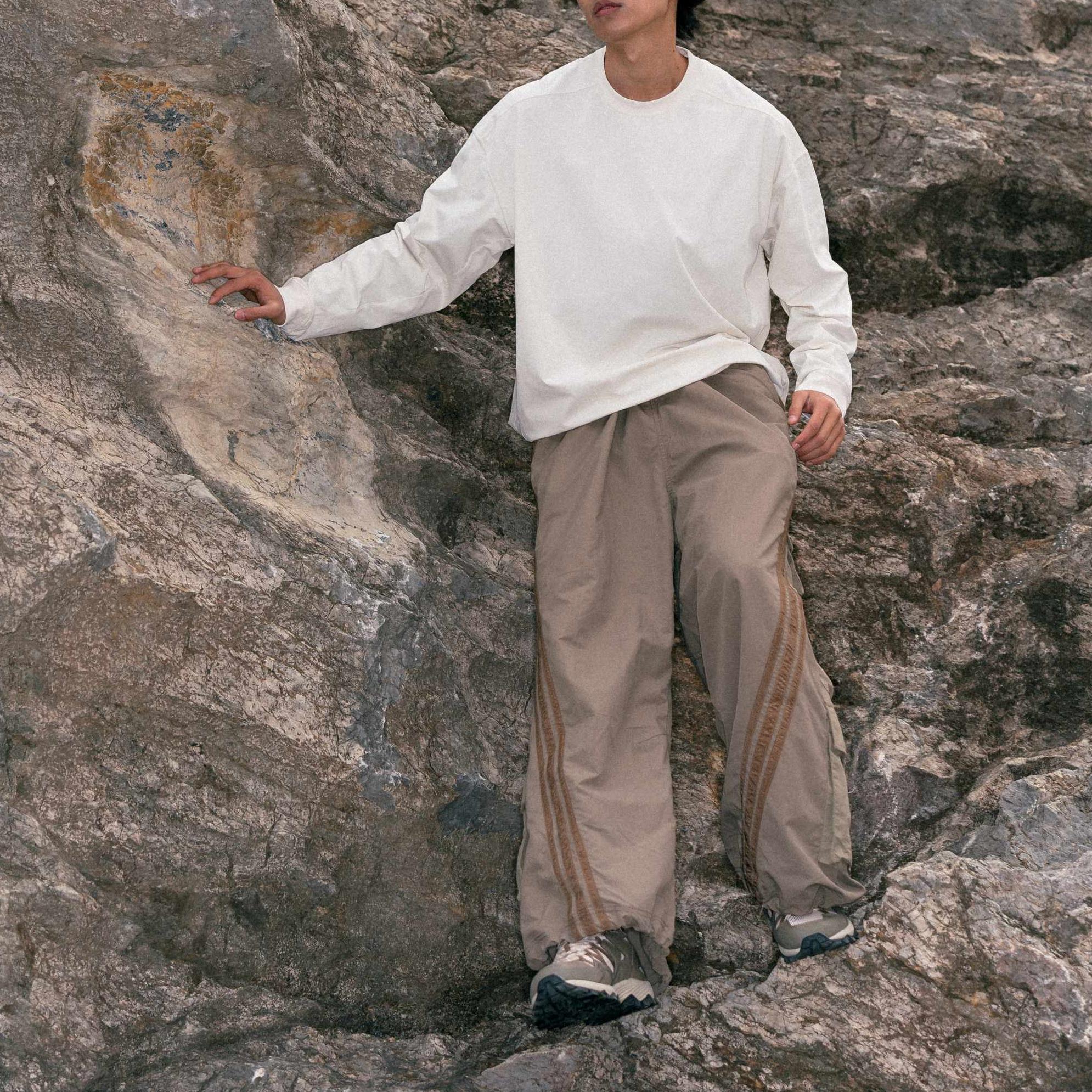 Patchwork Drawstring Long-Sleeve Tee