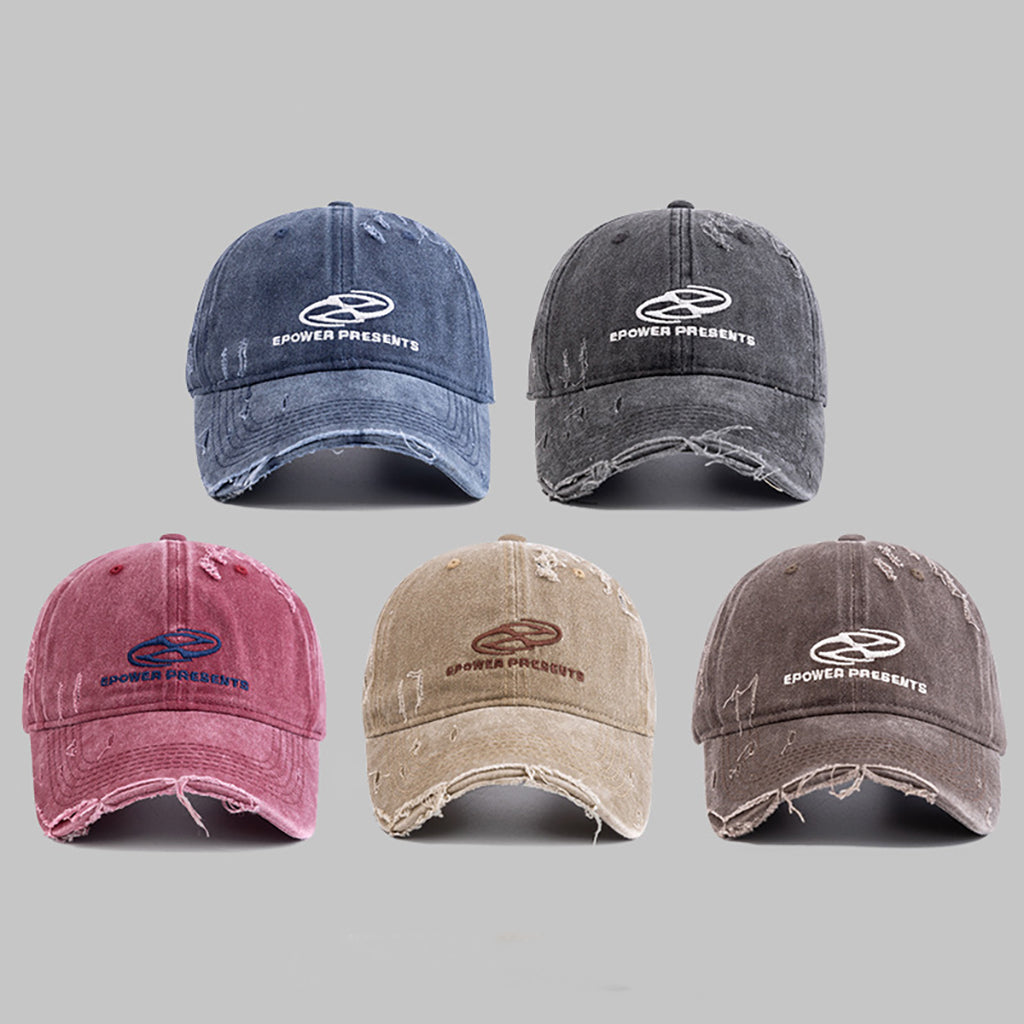 Distressed Denim Baseball Cap