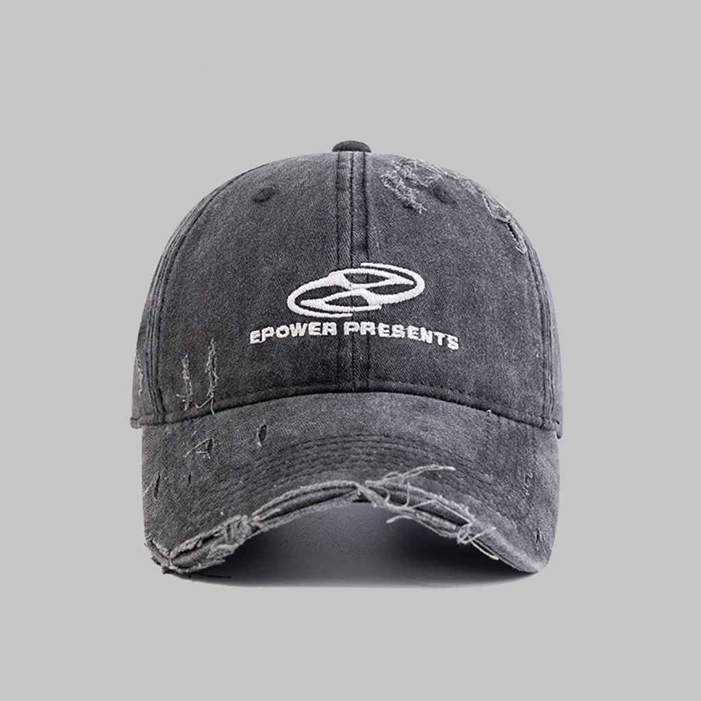 Distressed Denim Baseball Cap