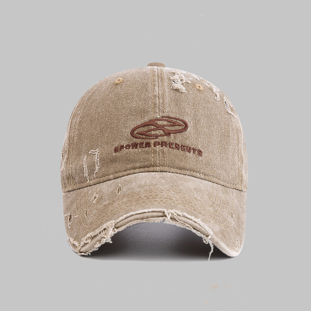 Distressed Denim Baseball Cap