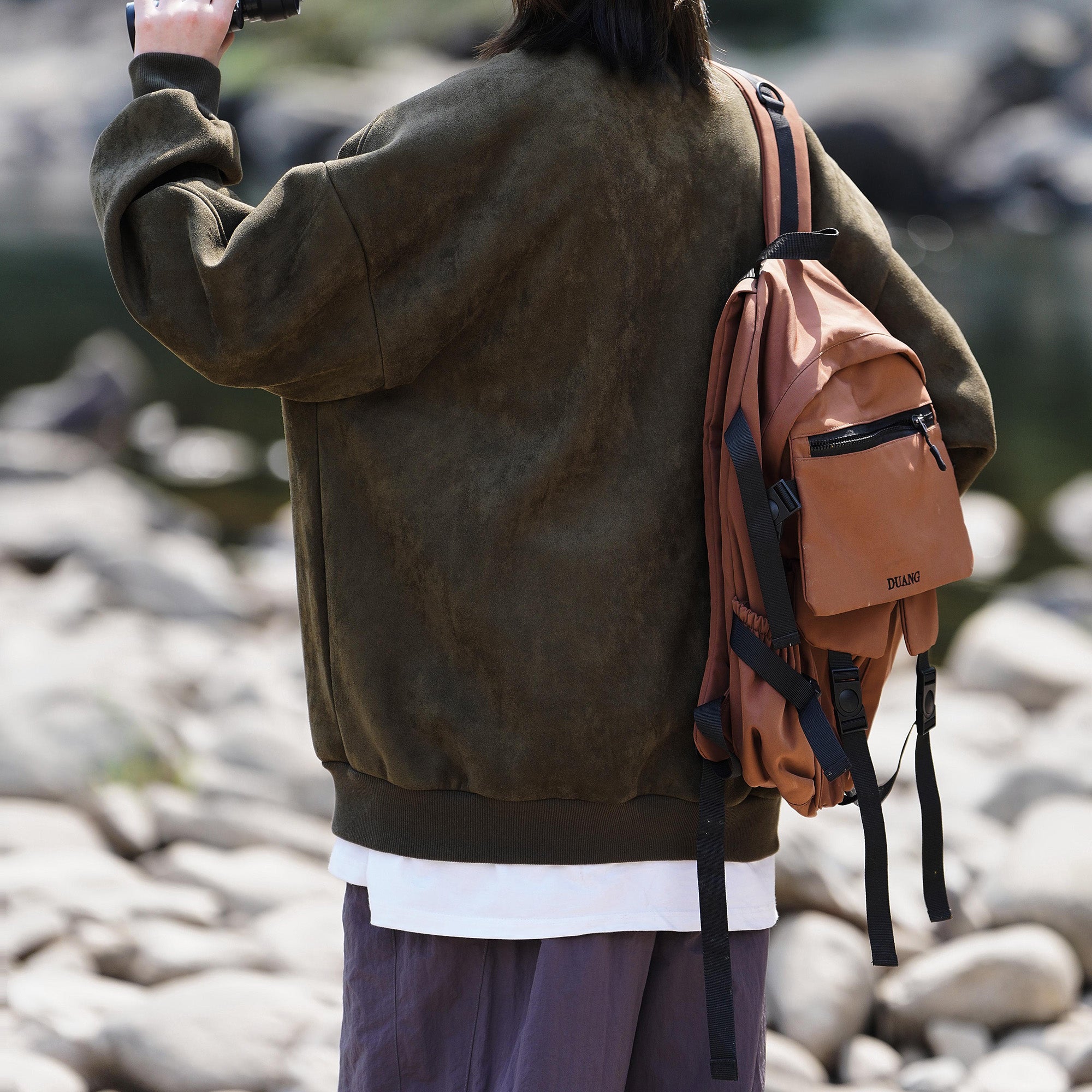 Fleece-Sweatshirt mit Vintage-Mountain-Logo