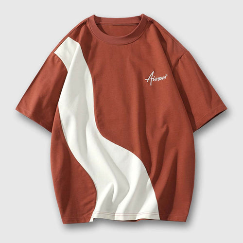 Camiseta casual de contraste