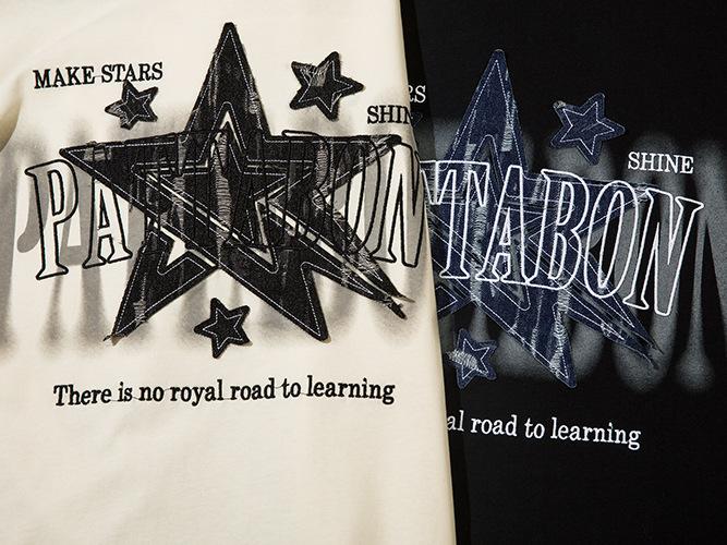 Camiseta con parche de estrella callejera