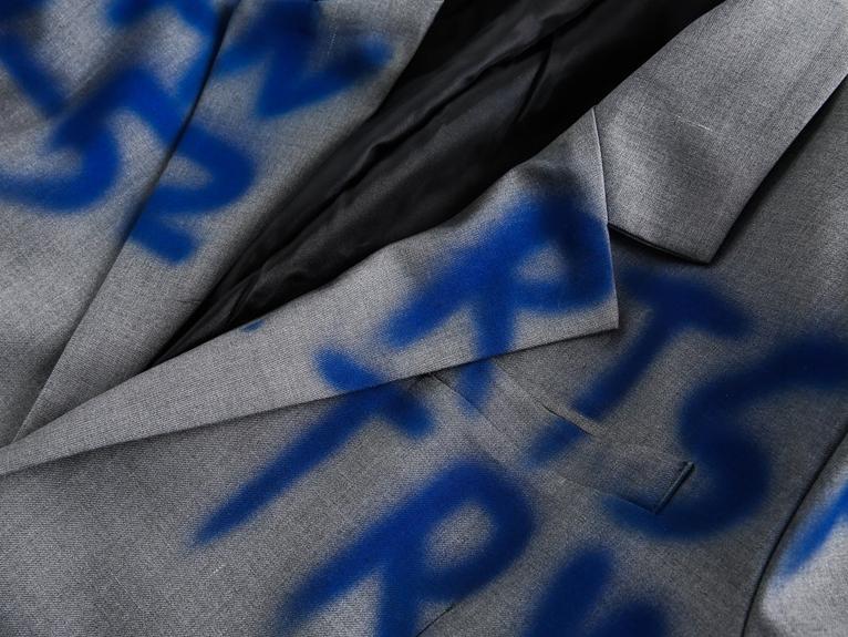 Graffiti-Inspired Vintage Blazer
