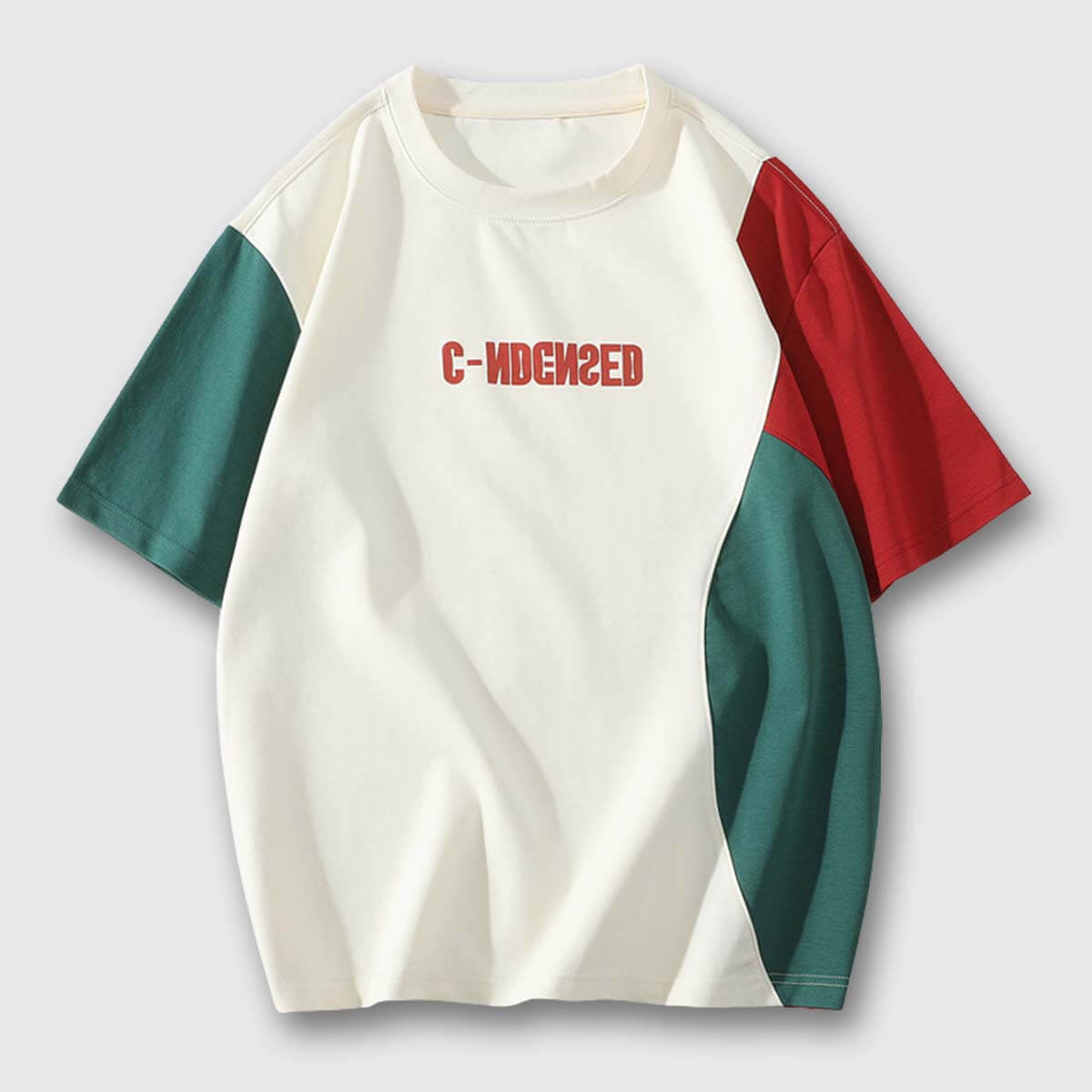 Camiseta de bloques de colores de moda