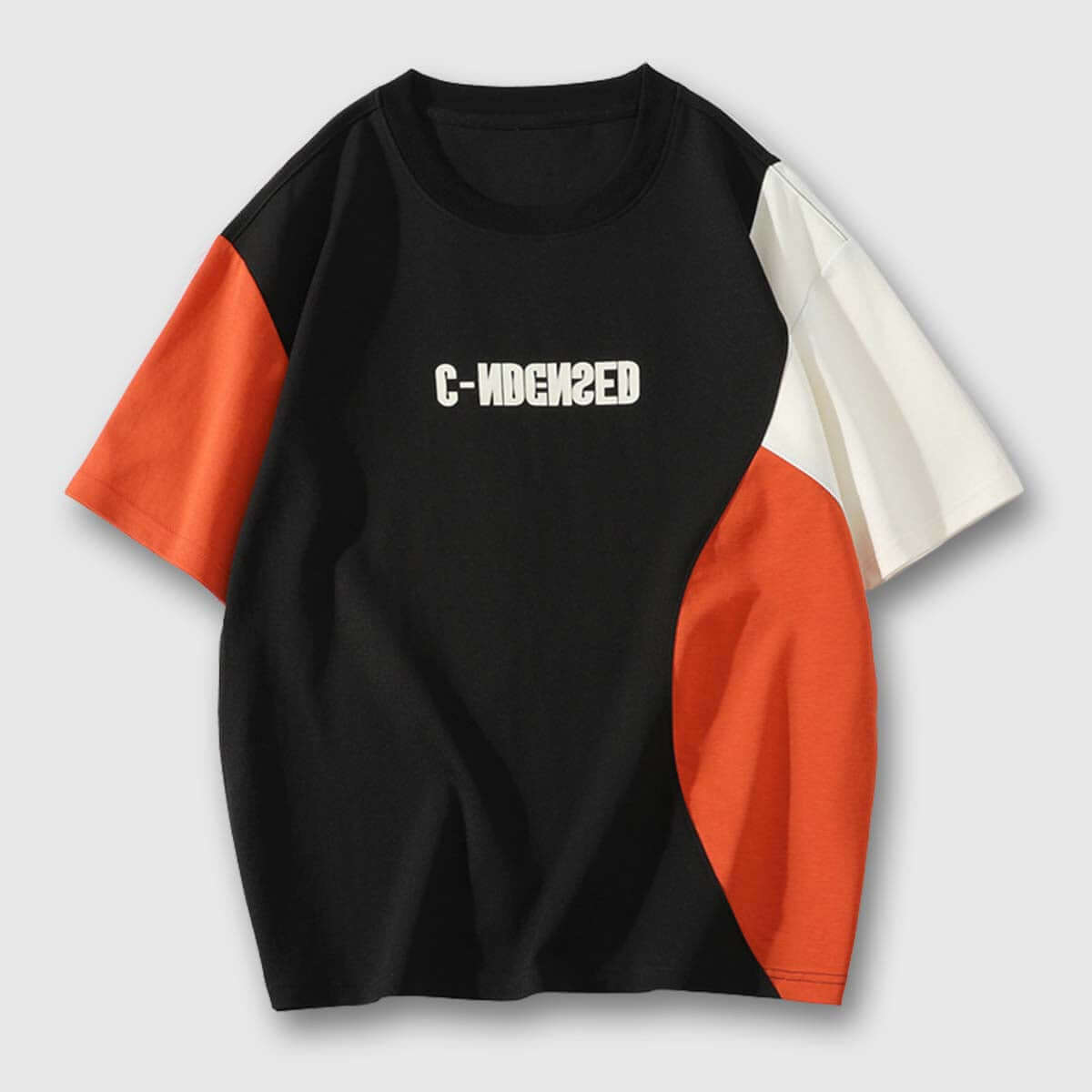 Camiseta de bloques de colores de moda