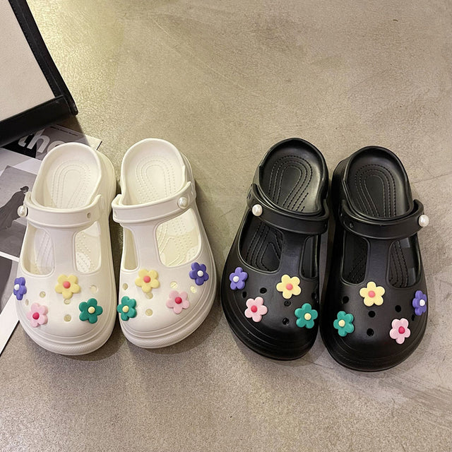 Süßer bunter Blumen-Garten-Clog