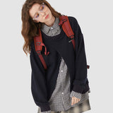Gefälschtes Zwei-Karo-Sweatshirt mit Kragen