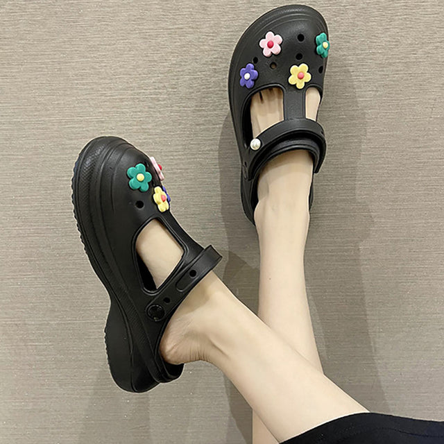 Süßer bunter Blumen-Garten-Clog