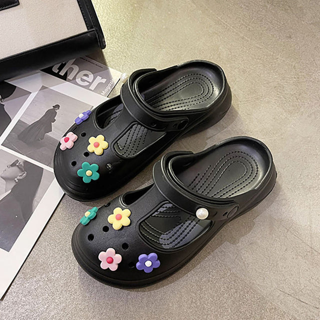 Süßer bunter Blumen-Garten-Clog