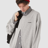 Gefälschtes Zwei-Karo-Sweatshirt mit Kragen