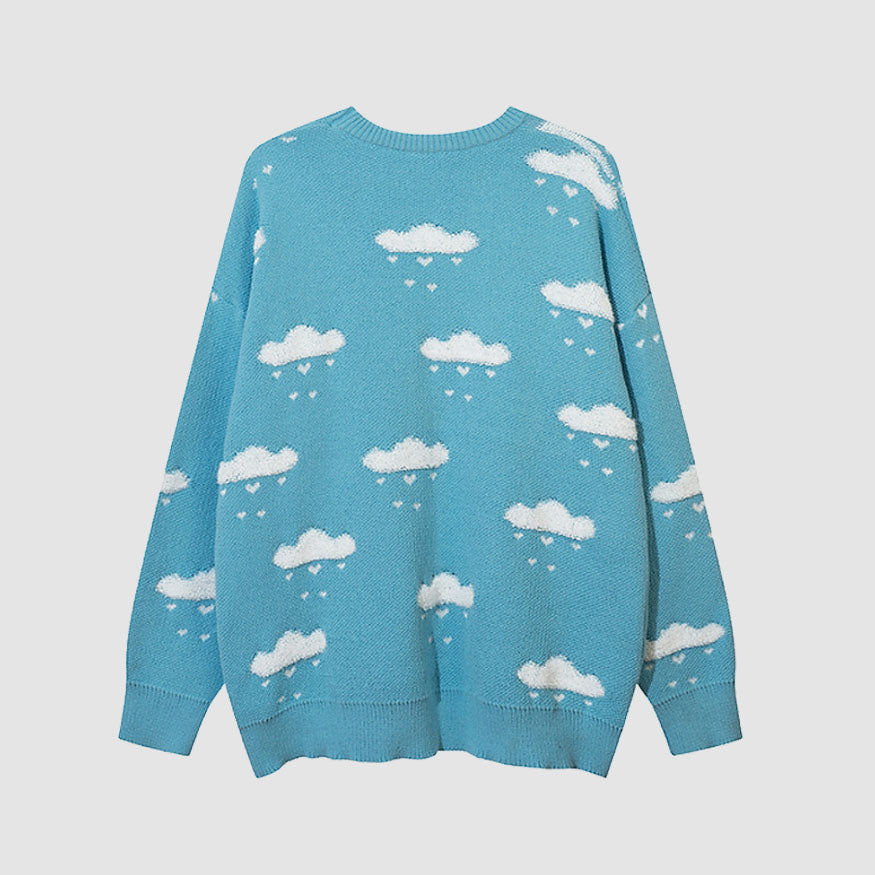 Niedlicher Pullover mit regnendem Muster