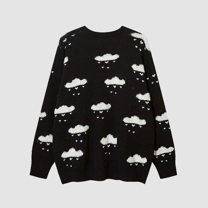 Niedlicher Pullover mit regnendem Muster