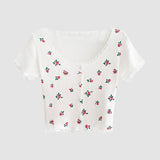 Floral Print Crop Top