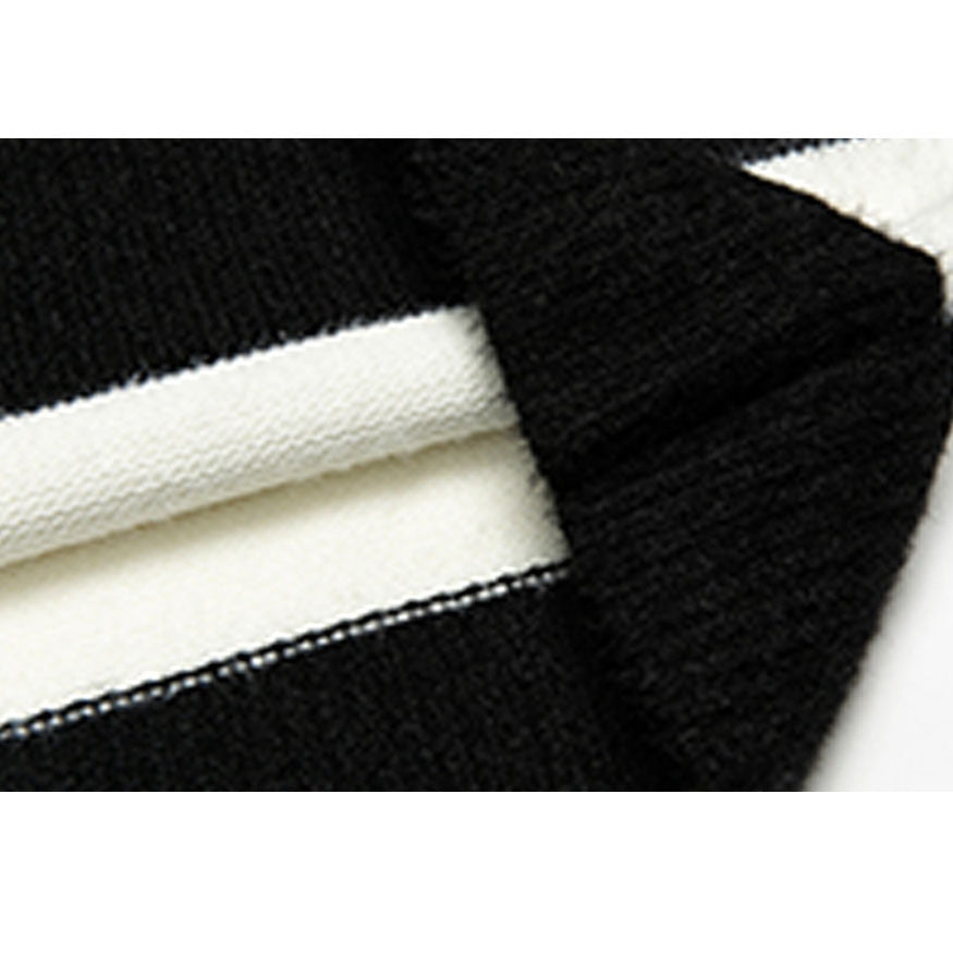 Suéter Cardigan de cierre de hebilla a rayas