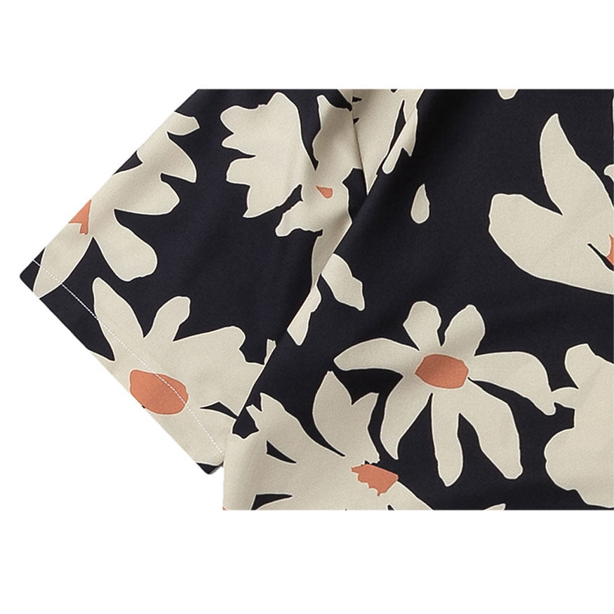 Sommerhemd mit Chrysanthemen-Print