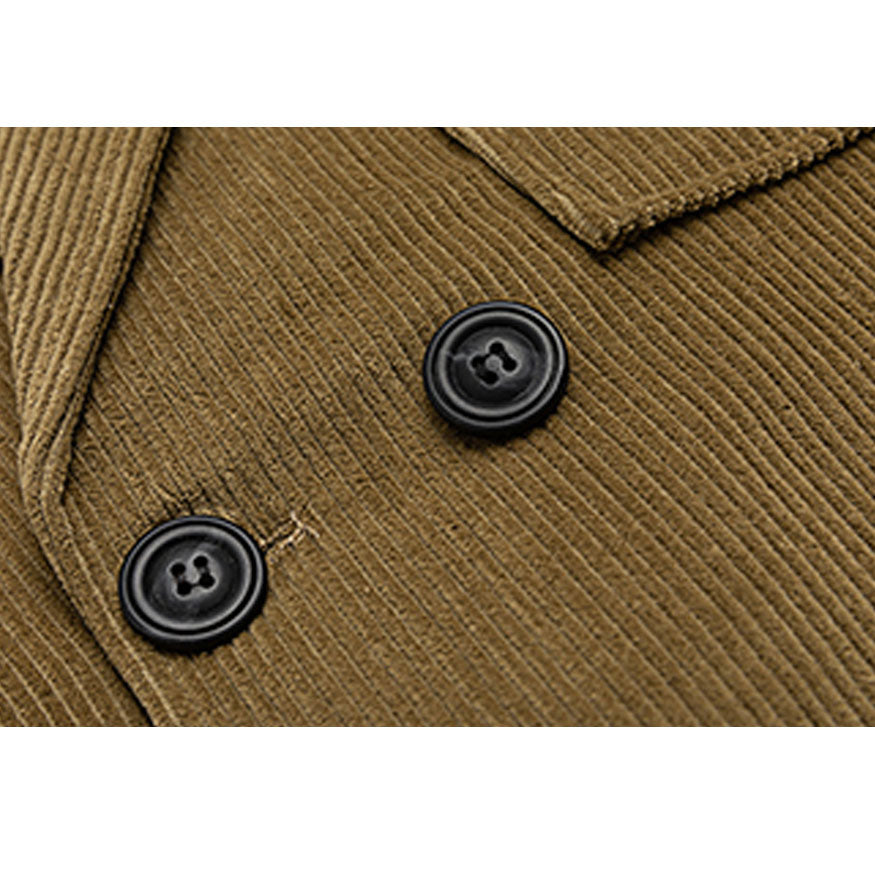 Blazer de pana de manga rugosa