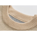 Pullover mit Rundhalsausschnitt und Landschaftsmalerei