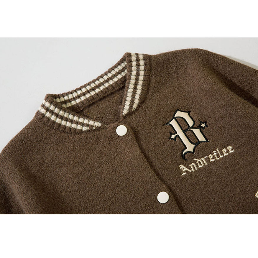 PU Sleeve Patchwork Cropped Varsity Jacket