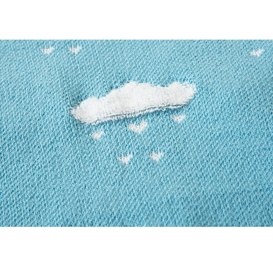 Niedlicher Pullover mit regnendem Muster