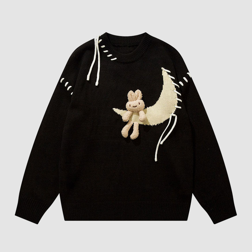Mond &amp; Hase Puppe Pullover