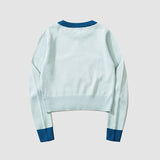 Kurzer Pullover aus Jacquard mit Pentagramm