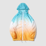 Gradient Color Hooded Sunproof QD Jacket