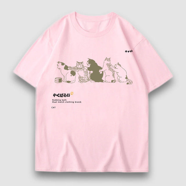 T-Shirt mit Cartoon-Nudel-Print