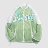 Buchstabenbedruckte sonnendichte QD-Jacke