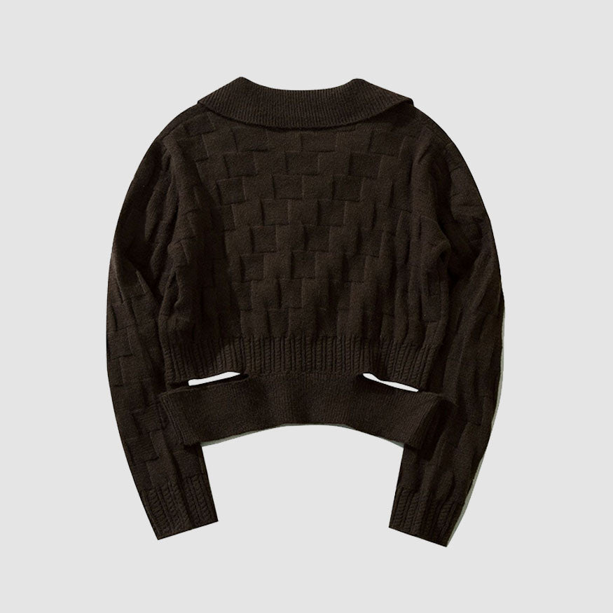 Kurz geschnittener Pullover mit Taillenausschnitt