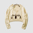 Kurzer Pullover mit Neckholder-Stickerei und Quaste