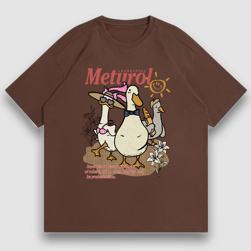Patrón de ganso de vacaciones Print Tee