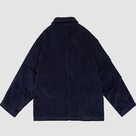 Blazer de pana de manga rugosa